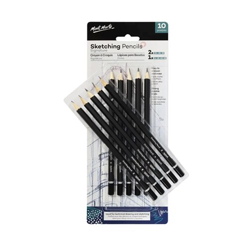 MONT MARTE GRAPHITE SKETCHING Pencils 10 Piece(2)